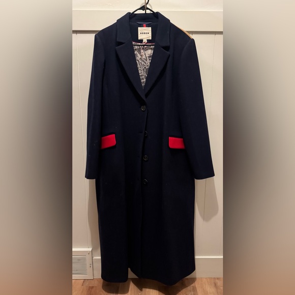 Boden Colorblock Midi Coat - Picture 3 of 6